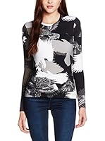 Just Cavalli Camiseta Manga Larga (Negro / Gris / Blanco)