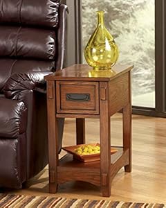 Signature Design by Ashley Contemporary Brown Living Room Chairside End Table