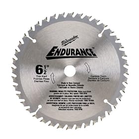Milwaukee 48-40-4108 6-1 2-Inch 24 Tooth ATB General Purpose Saw Blade with 5 8-Inch Arbor... by Milwaukee