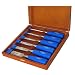 Footprint 87 Series 127463 Set of 6 Blue Poly Handle Chisels in Wooden Box