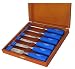 Footprint 87 Series 127463 Set of 6 Blue Poly Handle Chisels in Wooden Box