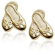 14k Yellow Gold Children's Ballet Slipper Earrings