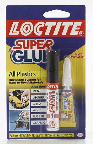 Loctite 681925 2-Gram Tube with 4ml Activator Super Glue Plastic Bonder