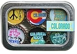 Colorado State Bottle Cap 6 pc Magnet Set w/ Case