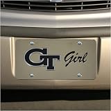 Georgia Tech Yellow Jackets Girl Gold Mirror License Plate