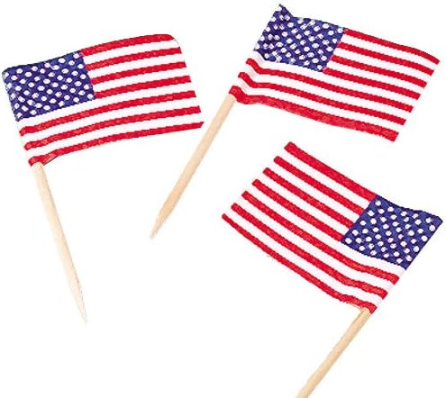 American Flag Food Picks : package of 144