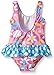 Flap Happy Girls UPF 50+ Serena Contrast Swimsuit with Ruffle Skirt