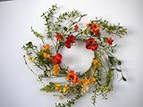 16 Inch Pansy Flower Front Door Wreath