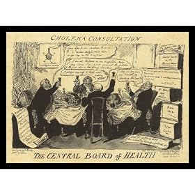 George Cruikshank (Cholera advice to the Health Authority) Black Wood-Mounted Art Poster Print - 13