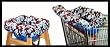 Shopping Cart / High Chair Seat Covers (Chocolate & Blue)