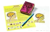 Anatomy of the Human Brain Rubber Stamp Set: 1 Stamp and Teachers Guide