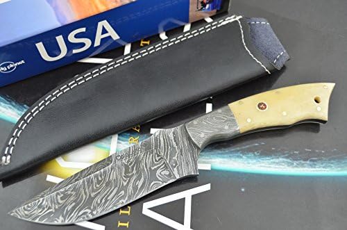 Christmas Gift Offer By Coldland | Retail More Than 180$ Custom Handmade Damascus Steel Hunting Knife Z09