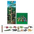 Melissa & Doug Rainforest Floor Puzzle with Rain Forest Toob Set of 3 Items