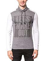 AMERICAN PEOPLE Camiseta Manga Larga Subber (Gris / Blanco)