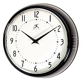 UPC 731742049100 product image for Infinity Instruments Retro Round Metal Wall Clock, Black | upcitemdb.com