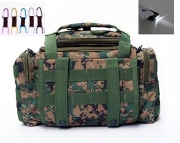 【クリックでお店のこの商品のページへ】capriccio (カプリッチョ) フィッシング 釣り バッグ / 防水 ルアー エギング 大容量 広口 ペットボトルホルダー ＋ LEDライトキーホルダー 3点 セット 03 迷彩D： シューズ＆バッグ