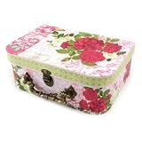 Valisette "Jardin Botanique" rouge rose