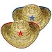 Child Cowboy Hat w/Star & Chin Strap Random Red or Blue
