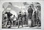 1861 Civil War America Federal Camp Punishment Drill