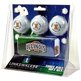 Illinois Fighting Illini NCAA 3 Golf Ball Gift Pack w/ Hat Clip