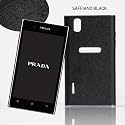 ★Saffiano Black★PRADAらしさが詰まった高級感のある本革ケース★プレミアム 本革ケース レザー,PRADA ケース　phone by LG L-02D