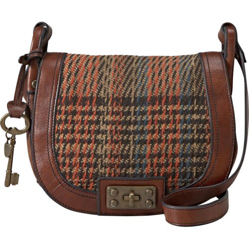 Fossil Vintage Re-Isse Plaid Flap Crossbody