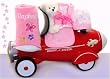 Personalized Blast Off Baby Gift Basket - Pink