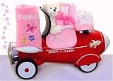 Personalized Blast Off Baby Gift Basket - Pink