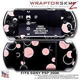 Lots of Dots Pink on Black WraptorSkinz Skin and Screen Protector Kit fits  ....