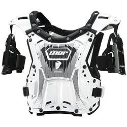 Thor MX Quadrant Protector Youth Roost Deflector Dirt Bike Motorcycle Body Armor - White/Black