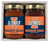 2 Pack ILLINOIS Fighting Illini Double Play BBQ Salsa