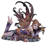Purple Fairy With Gold Butterfly Collectible Figurine Decoration Décor