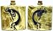 24 Oz. MARA Stoneware COLLECTIBLE Liquor Flask DECANTER Kokopelli NATIVE AMERICAN