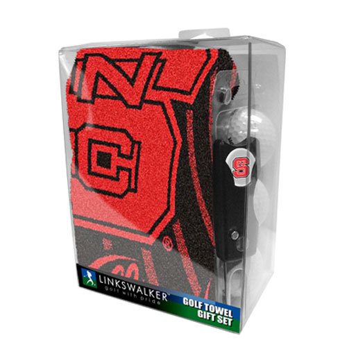 North Carolina State Wolfpack Ncaa Jacquard Golf Towel Gift Pack W/ Balls Repair Tool Marker