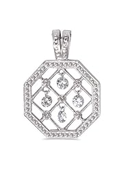 14K White Gold Diamond Dashing Diamonds Pendant (chain NOT included)