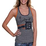 MLB Detroit Tigers Ladies Smash Mouth Tank Top - Ash (X-Large)