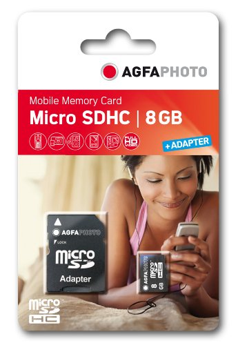 AgfaPhoto Mobile Micro Secure Digital High Capacity (SDHC) 8 GB Speicherkarte mit Adapter Preisvergleich