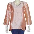 Kurti Pink Dresses from India Spring and Summer Fashion Embroidery Size S