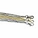 3 Sets Chain Link Wrist Strap for Purse Clutch Pouch Keyring Wristlet Swivel L39mm Gold