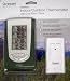 Outdoor Living : Wireless Indoor/Outdoor Thermometer with Dual Alarm Clock - Green
