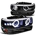 Chevy Silverado Tahoe Suburban Black Halo Led Projector headlights, bumper light