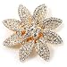 Swarovski Crystal Bridal Corsage Brooch (Gold Tone)