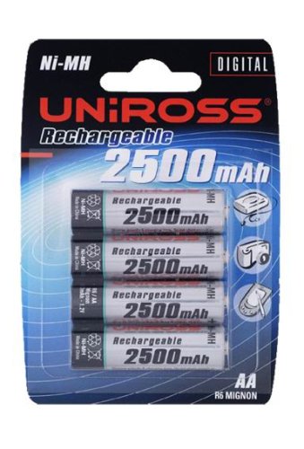 Buy UniRoss 4 x AA Ni-Mh 2500 mAh Rechargeable Batteries online at Discounted New and Used prices. Delivered to your door with Off-The-Bookshelf.