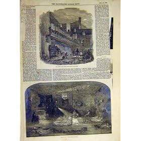 1853 Drury Lane Coal-Yard London Lodging House Print