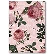 Valentine's Day with Large Pink Roses - 5" x 7" Vellum Overlay Valentine's Day Greeting Card