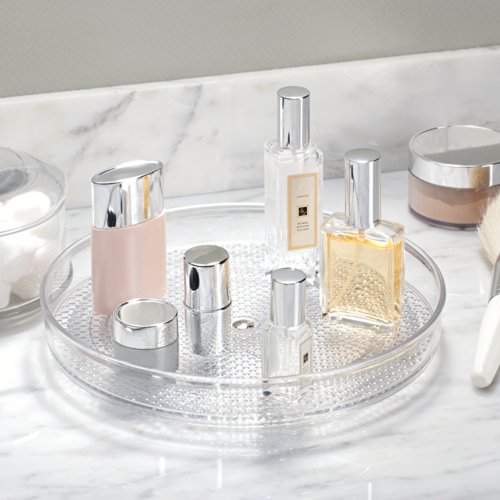 InterDesign Lazy Susan Turntable Cosmetic Organizer for Vanity to Hold Makeup, Beauty