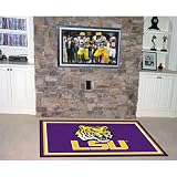 BSS - Louisiana State Fightin Tigers NCAA Floor Rug (4'x6') LSU Logo