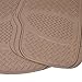 MotorTrend 100% Odorless Ridged Heavy Duty Rubber Floor Mats (Beige) - Semi Custom Fit
