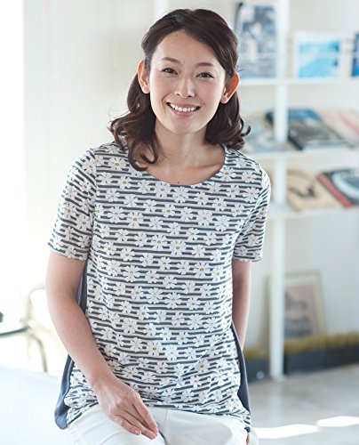 [ハッシュパピー]Hush Puppies(ハッシュパピー)花柄ボーダーカットソー