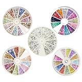 Moyou Rhinestone - 5 different packs for £14.99!!! 1200 Rhinestones with 12 different colours, 1200 Silver moon rhinestones with 12 different shapes, 1000 1.5mm rhinestones with 12 different colours, A pack of 1000 mix Rhombus shaped rhinestones with 12 different colours, 1000 Mix star shaped rhinestones with 12 different colours.